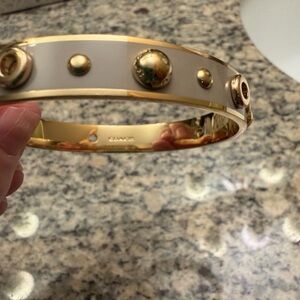 Coach Tan/Taupe and Gold Bangle